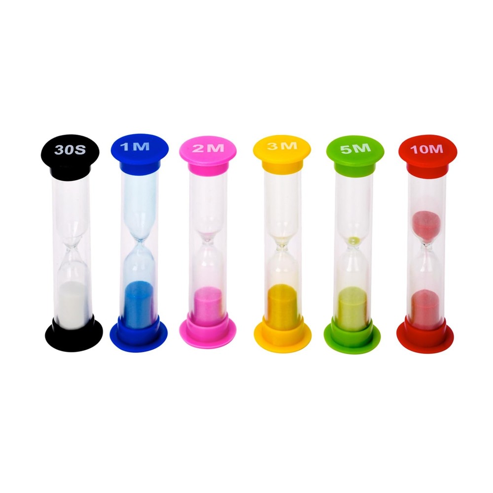 Plastic Sand Timer Sandglass Hourglass Sand Clock Timer 30 sec, 1 min, 2 mins, 3