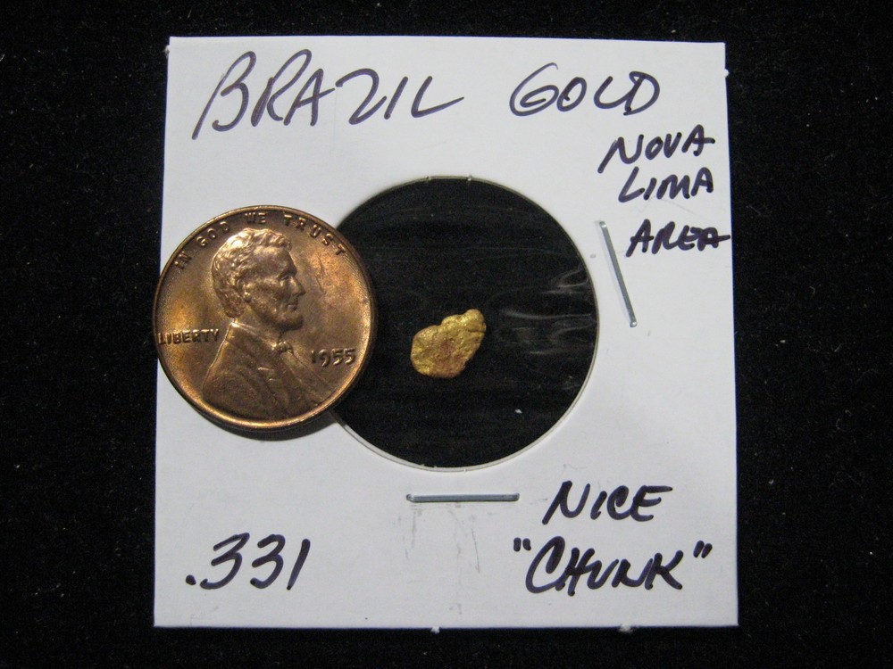 BRAZIL GOLD NUGGET .331 GRAM