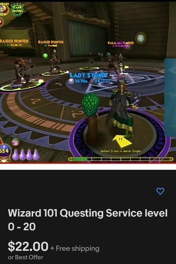 Wizard 101 Questing Service Per hour