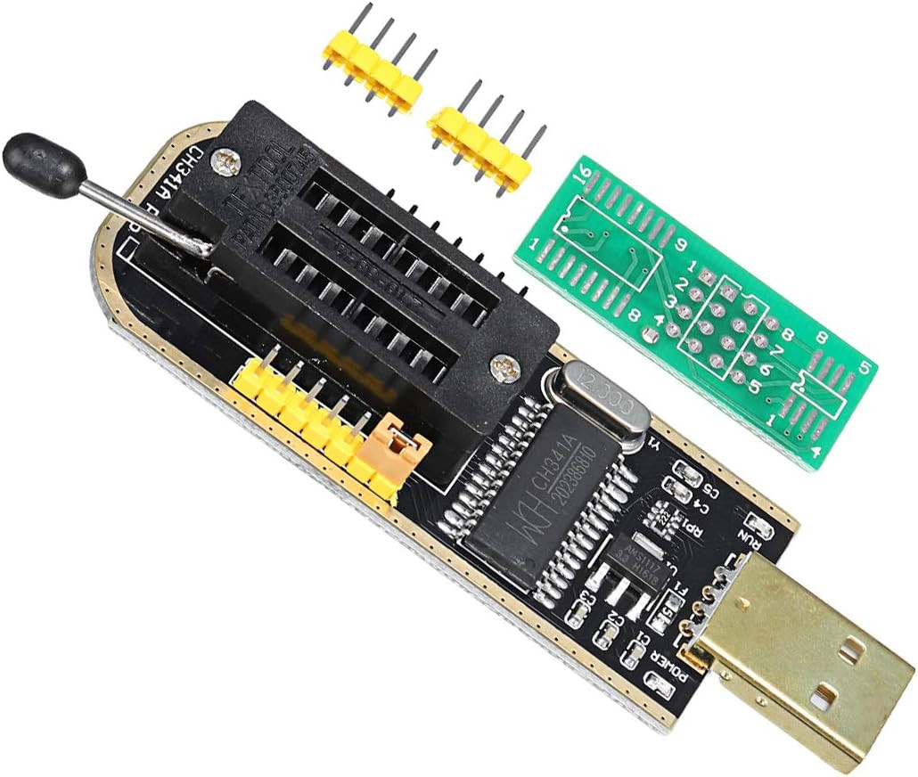 CH341A EEPROM BIOS Programmer with SOIC8 Clip & 1.8V Adapter