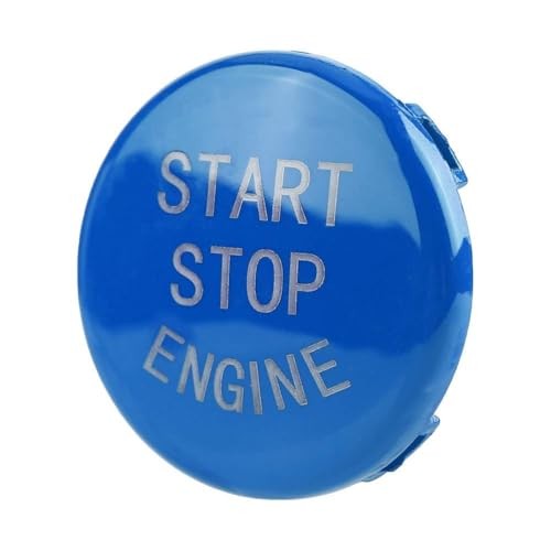 Car Engine Start Button Cover ABS Push Button Switch, One-Key Start Blue