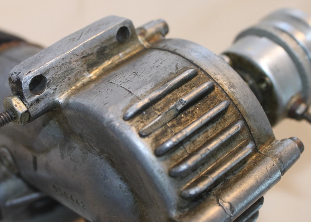 Lot 386, Ohlsson & Rice 60 scale airplane engine, spark plug & points, used