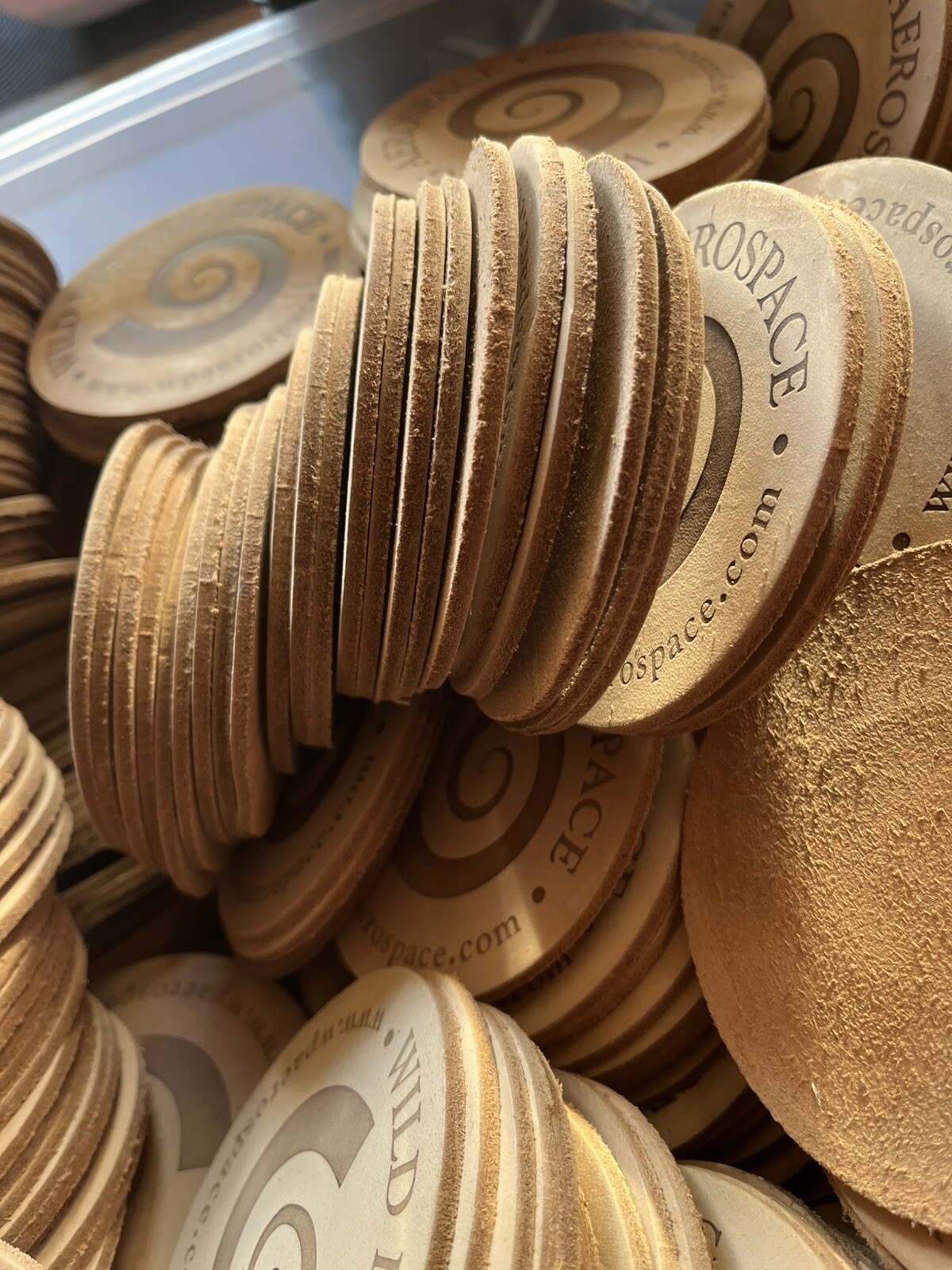 Lot Of 1500 Leather Beer Drink Coasters Wild Pig Aerospace Pilot USAF