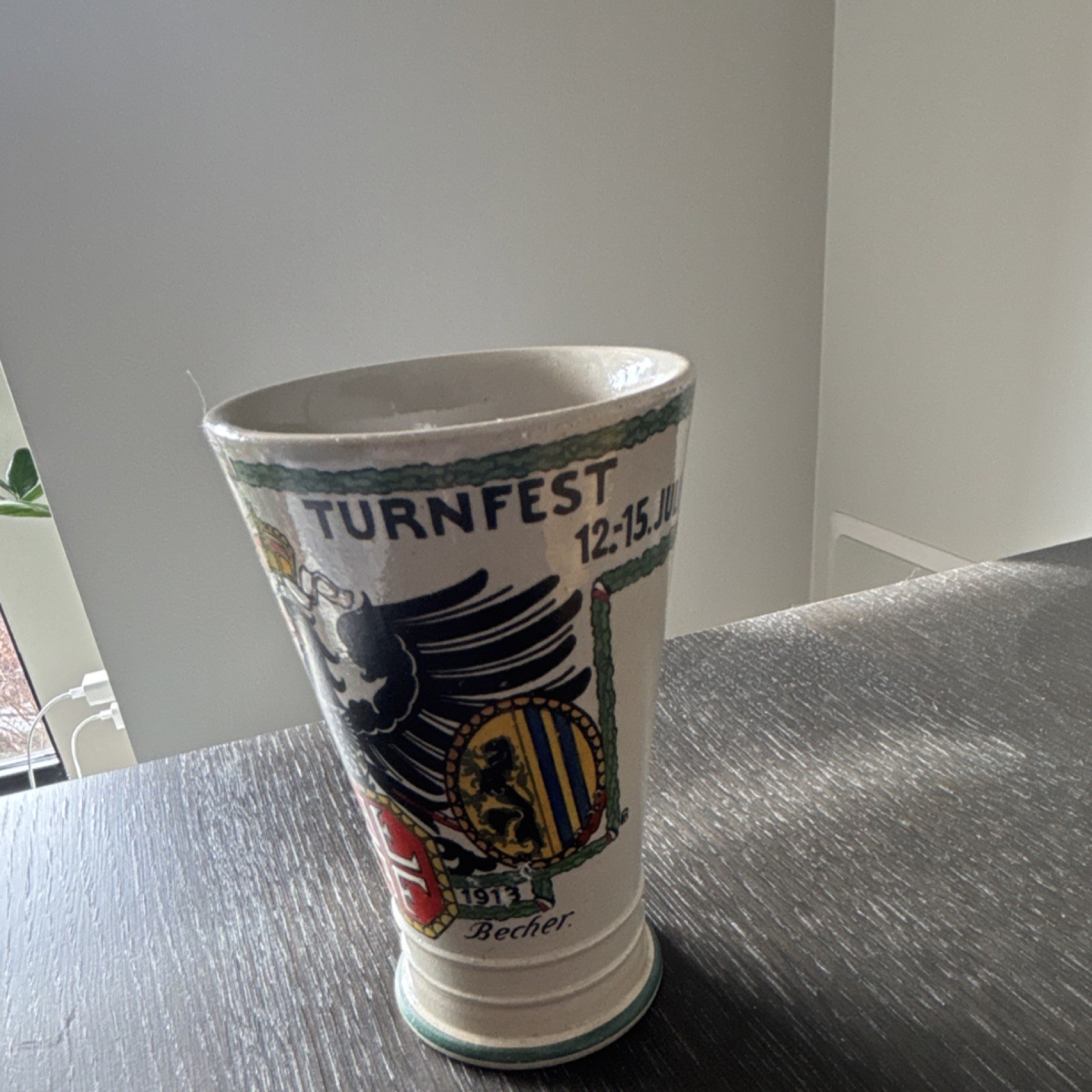 XII Deutsches Turnfest Leipzig Beer Mug 1863 German Collectible Breweriana