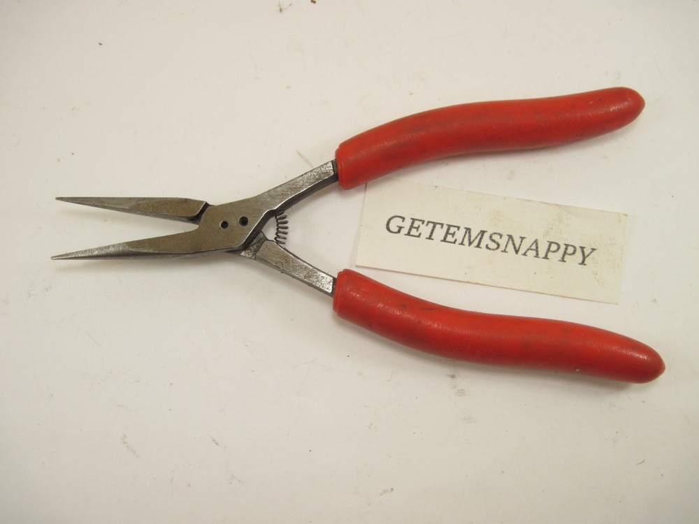 Snap On Electronic Red Handle Needle Nose Pliers E721BCG NICE