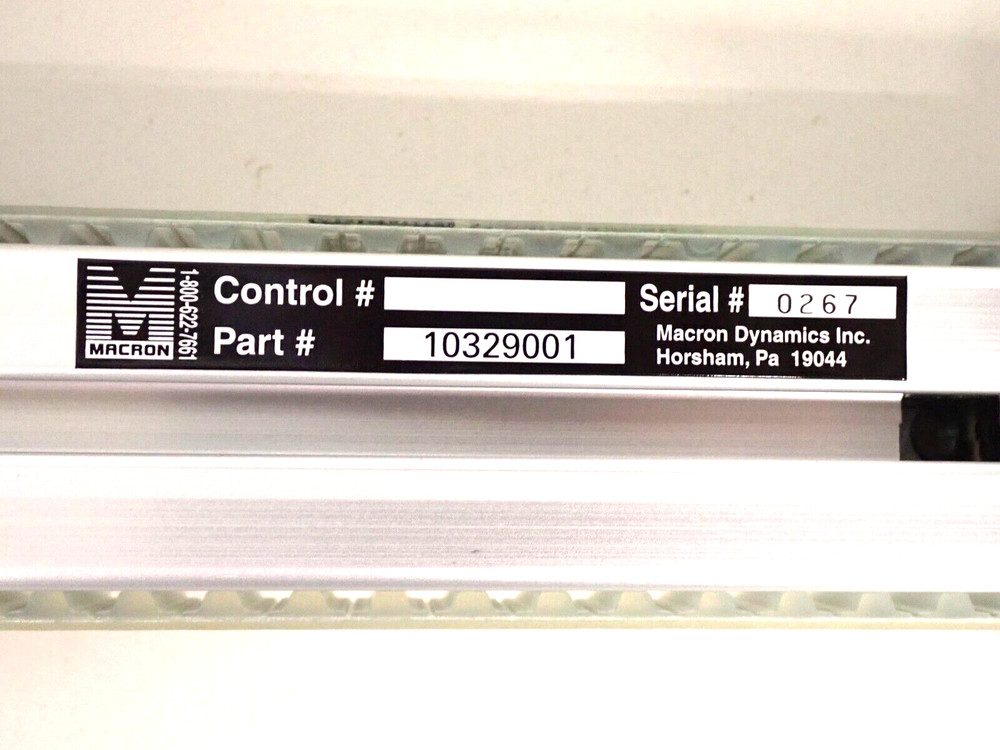 10329001 MACRON DYNAMICS LINEAR RAIL SLIDE ACTUATOR NEW