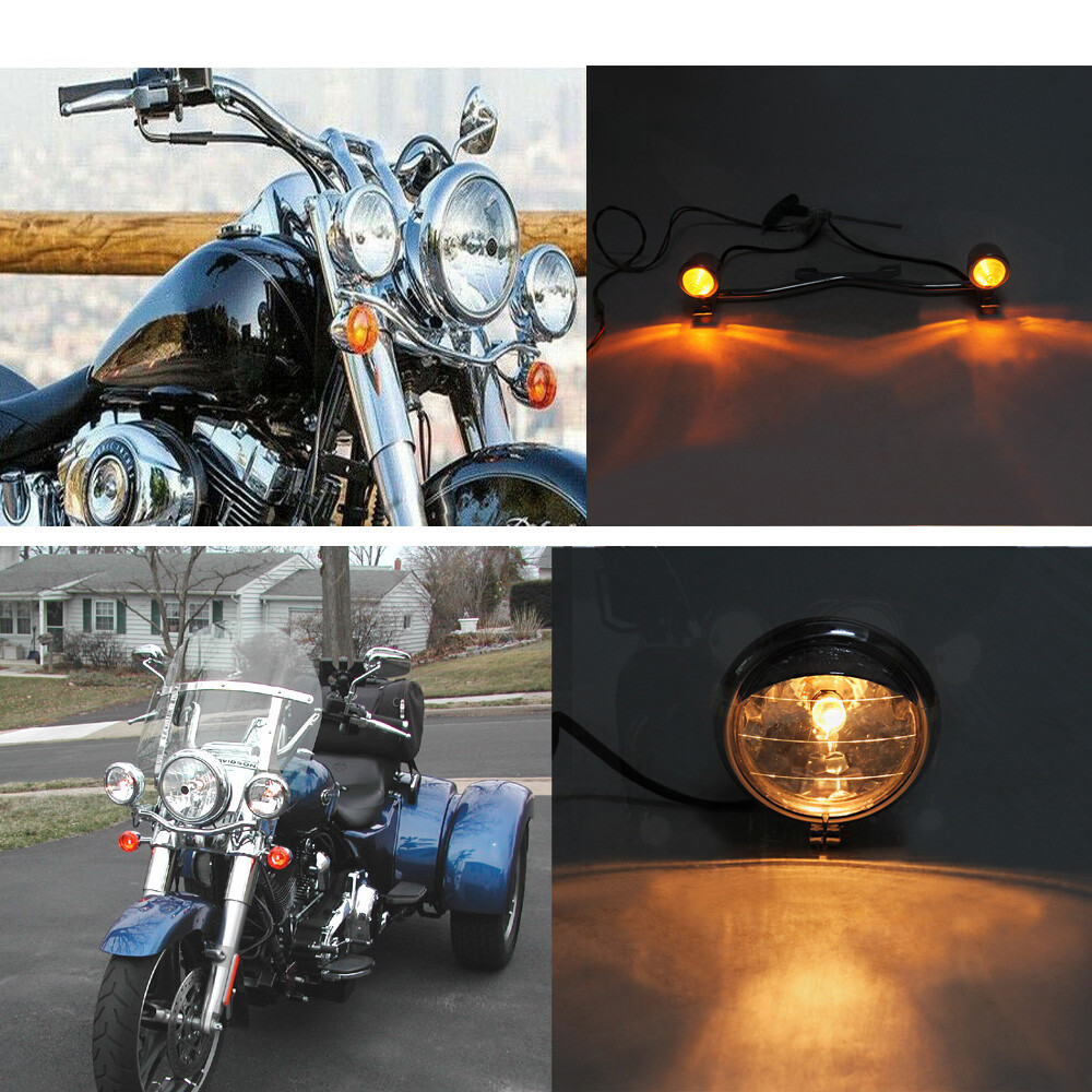 Driving Passing Fog Turn Signals Lights Bar For Yamaha V Star 650 950 1100 1300