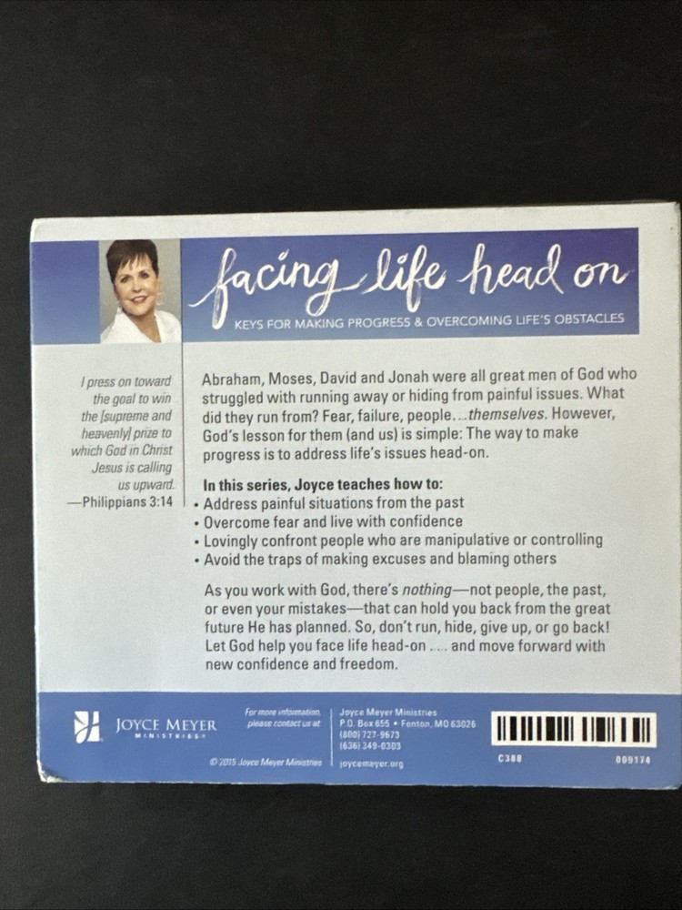 Joyce Meyer CDs Facing Life Head On Keys for Making Progress & Overcoming