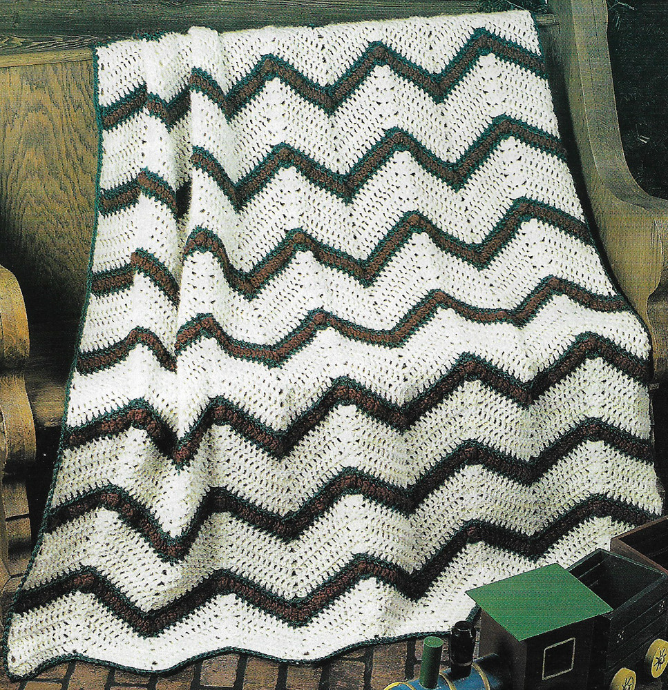 Christmas Ripple Afghan crochet pattern instructions