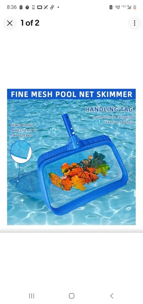 Swimming Pool leaf skimmer/net blue