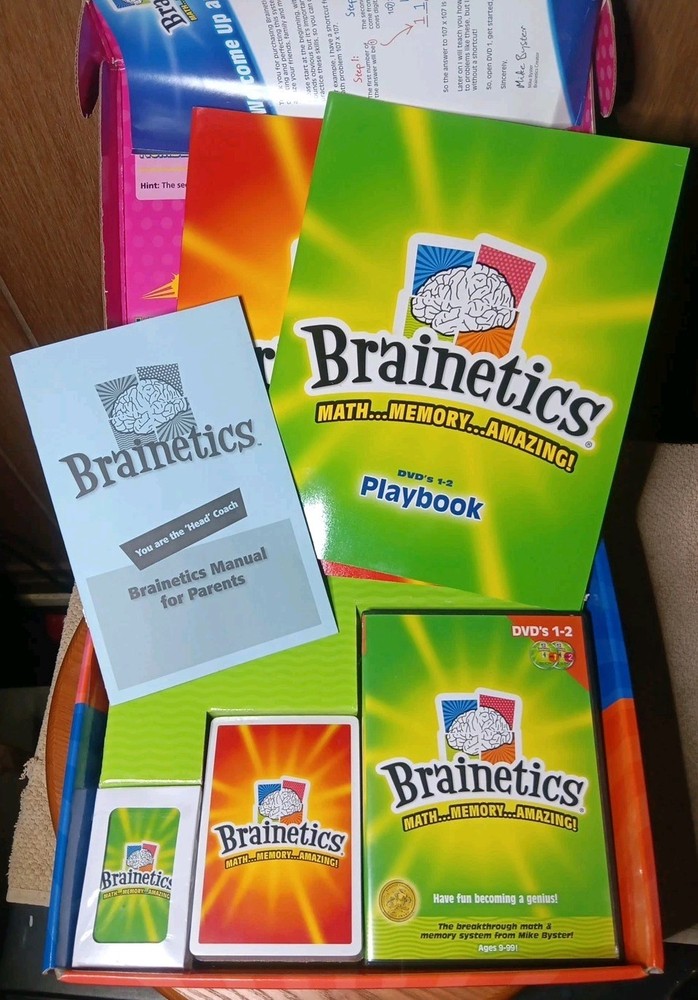 Brainetics Complete Set Homeschool Math & Memory System 2 DVDs Sealed NEW!
