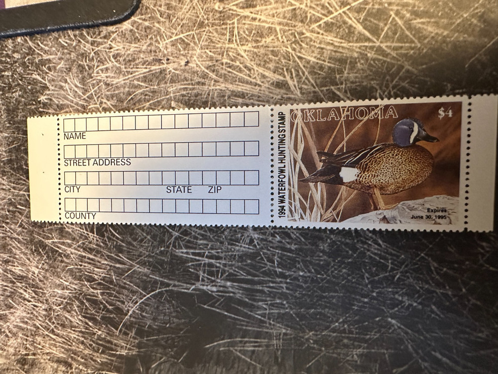 1994 Oklahoma State Duck Stamp, Hunter