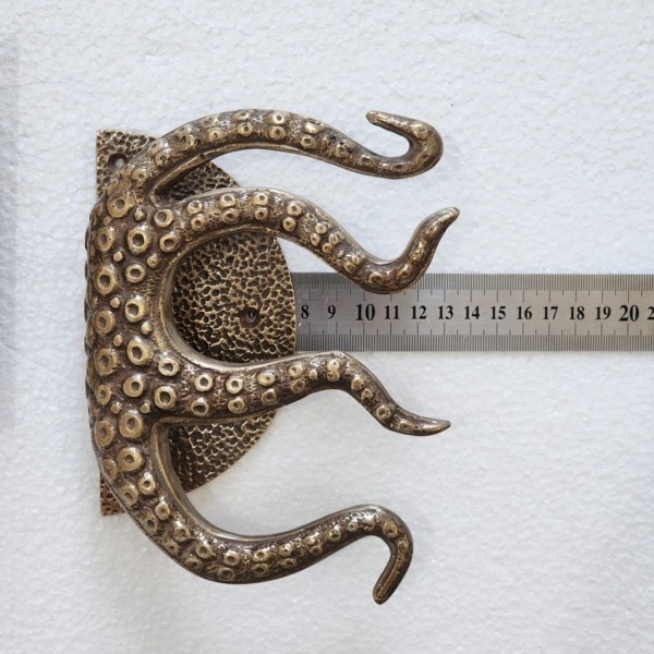 1 complete set version Small 11" wide Octopus HEAVY brass Stunning Solid heavy