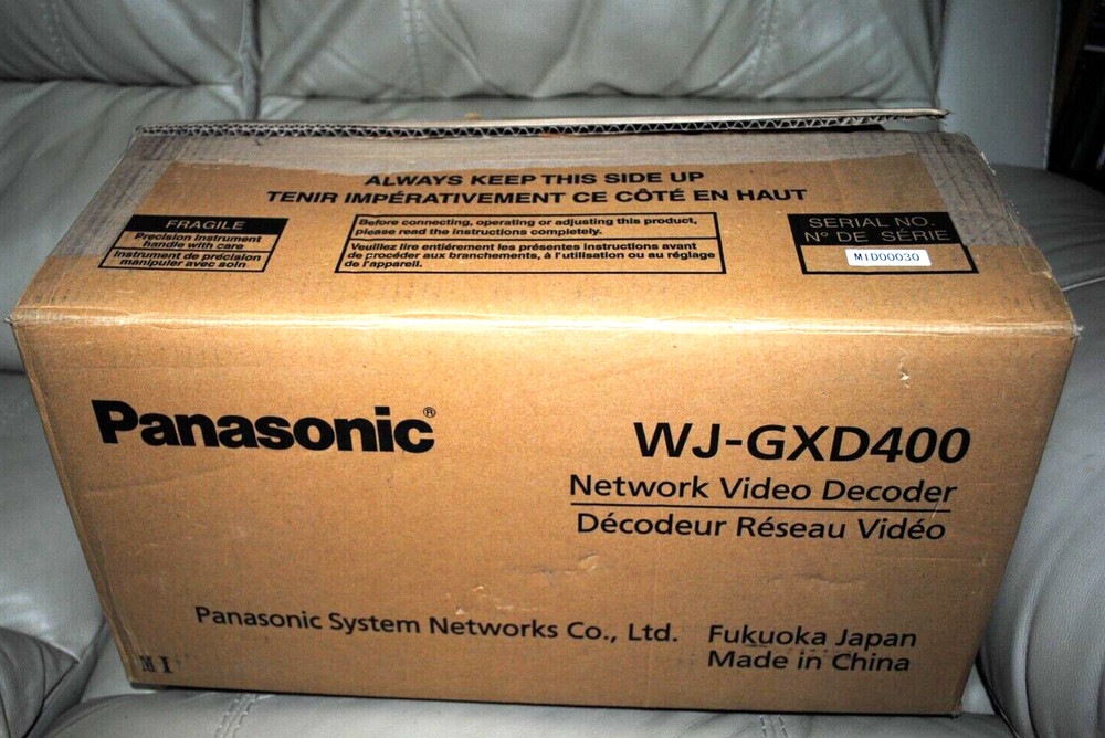 PANASONIC WJ-GXD 400 NETWORK VIDEO DECODER, OPEN BOX