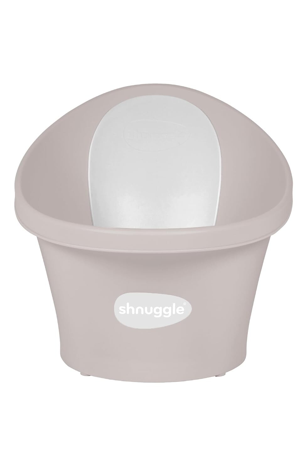 Shnuggle Newborn Baby Bath | Built in Support Bump and Soft Backrest - Taupe
