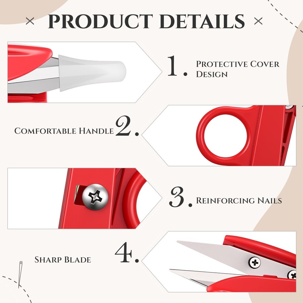 Lanties 24 Pcs Mini Upgrade Sewing Scissors Fabric Thread Snips Scissors for ...