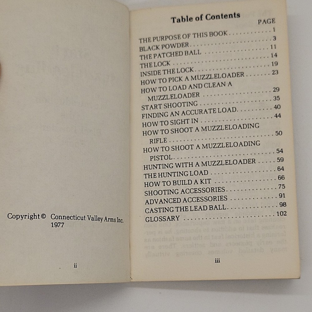 VINTAGE 1977 CVA CONNECTICUT VALLEY ARMS START MUZZLELOADING BOOKLET