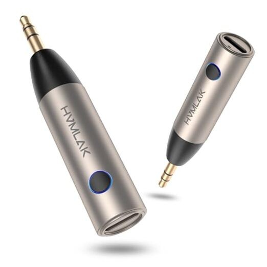 Aux Bluetooth 5.4 Adapter, Wireless Audio Receiver for Car Home Stereo Silver