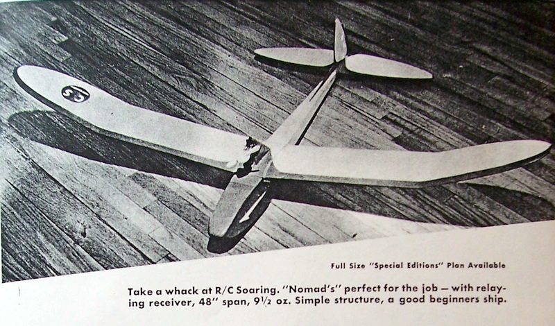 NOMAD PLAN + CONSTRUCTION ARTICLE to Build a 48" Power Pod RC Model Sailplane