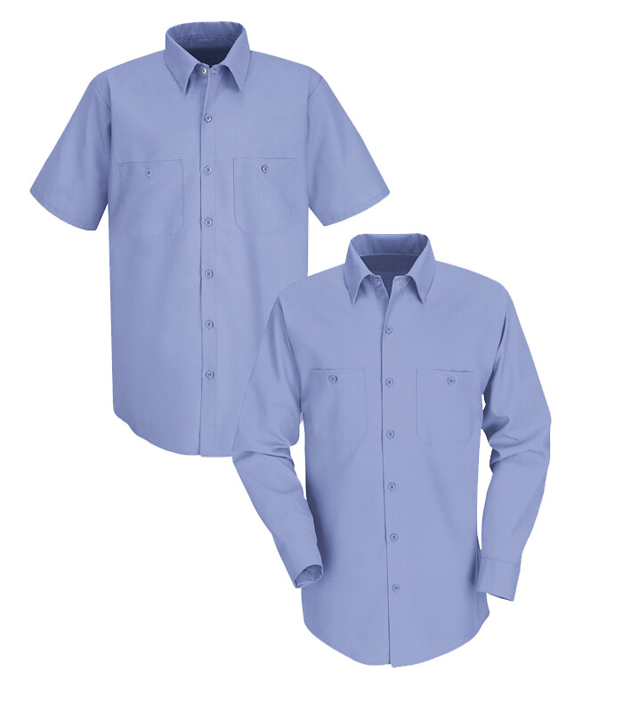 Red Kap Men's Industrial Work Shirt Long Sleeve 2 Pocket Uniform