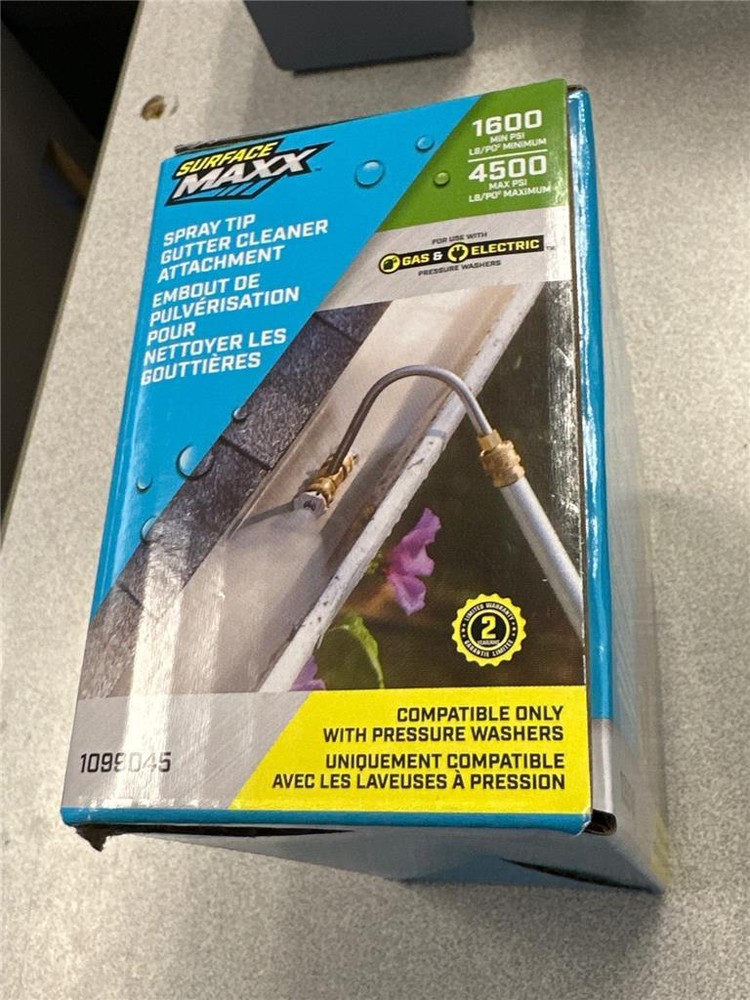 ^ Surface Maxx Spray Tip Gutter Cleaner Attachment Compatible w/ Pressure Washer