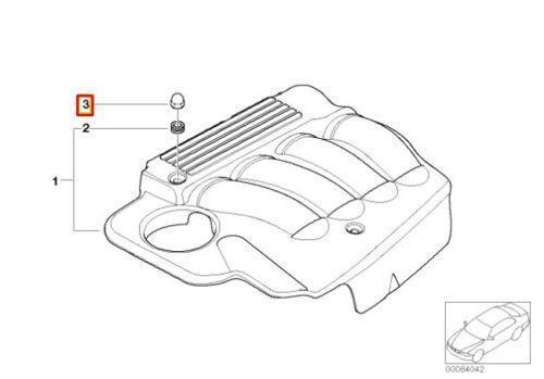 BMW E46 Engine Insulation Cover Nut Genuine 11121725686