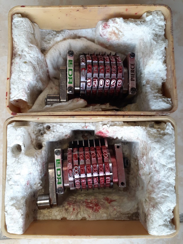 numbering machine for Pierce PS-10 straight backwards