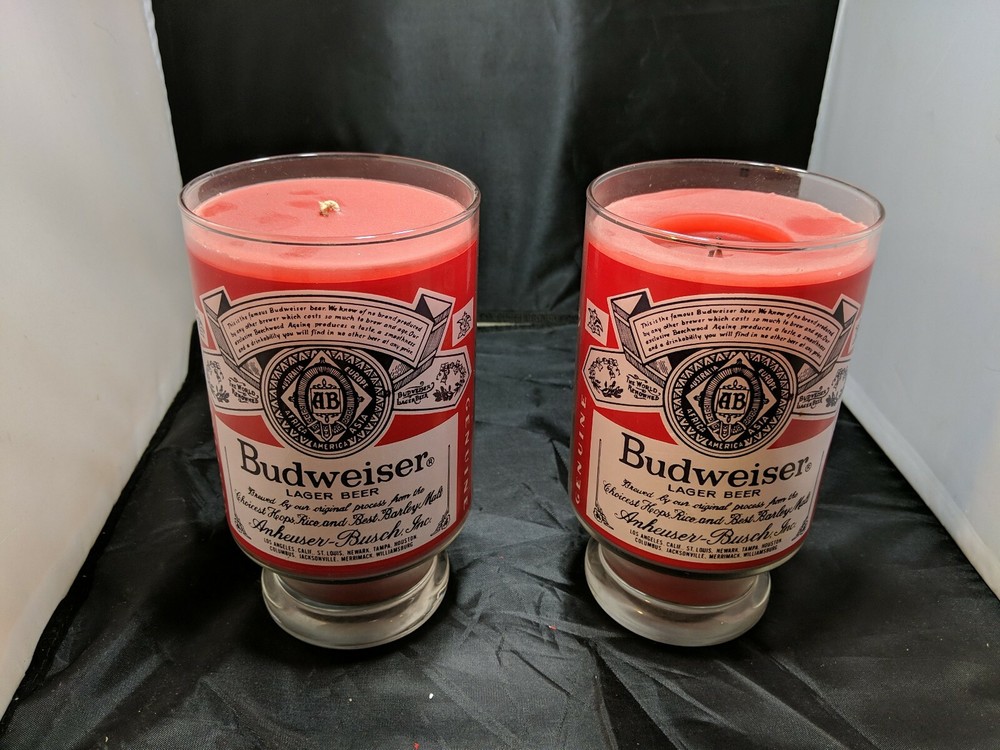 Vintage Budweiser Lager Beer Candles
