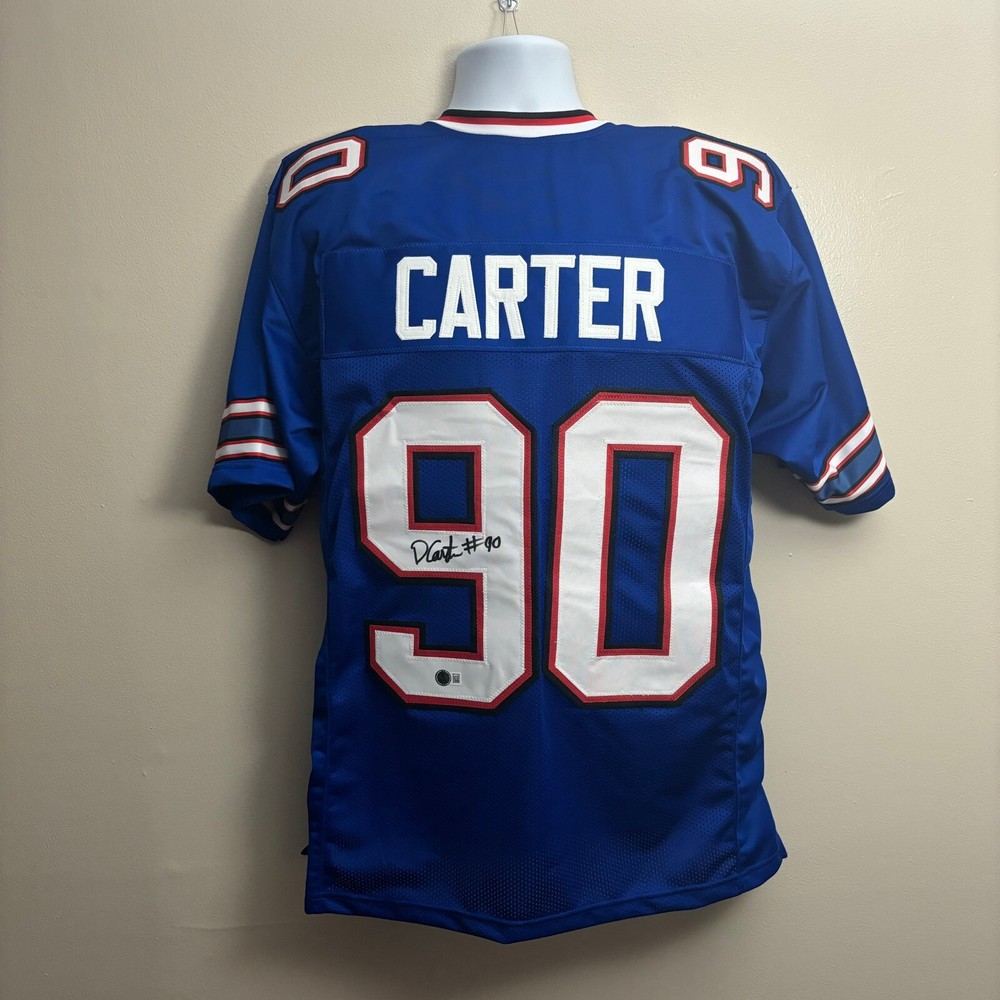DeWayne Carter - Signed Buffalo Bills Blue Pro Style Jersey (BAS COA)