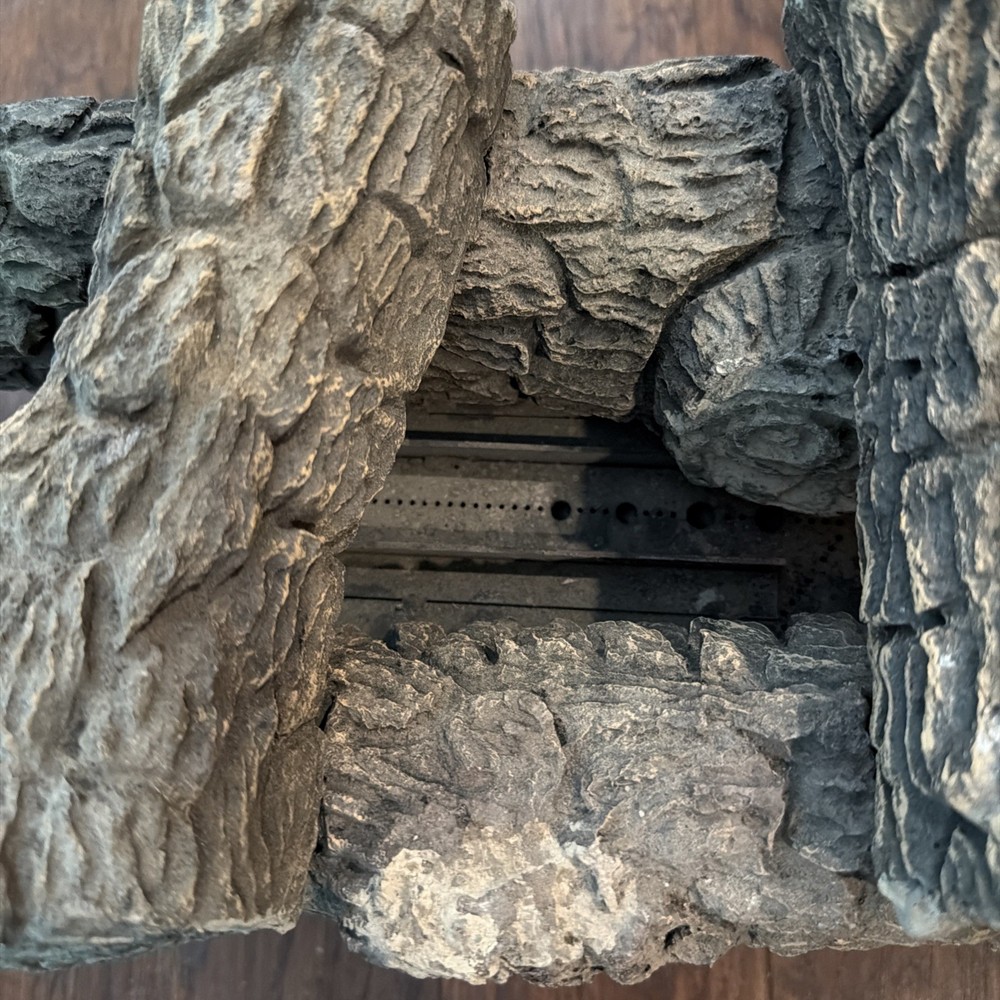 gas fireplace log set with burner