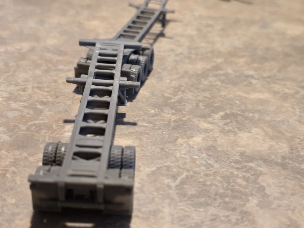 Ho Scale Superbee 20 Ft Container Chassis Set Undecorated Kit 3d Printed