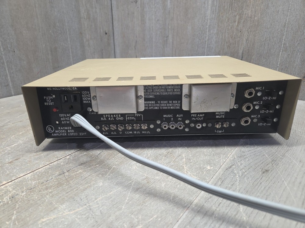 RAYMER 800-35A SOLID STATE MICROPHONE PREAMP / MIXER (Untested)