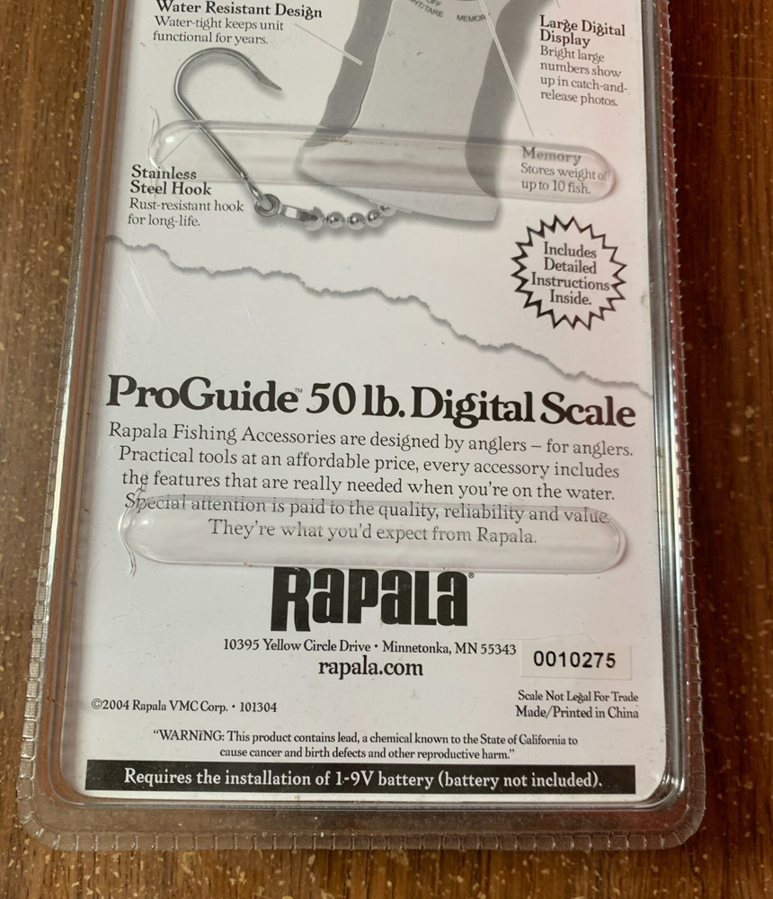 Rapala ProGuide 50lb Digital Scale NOS FS