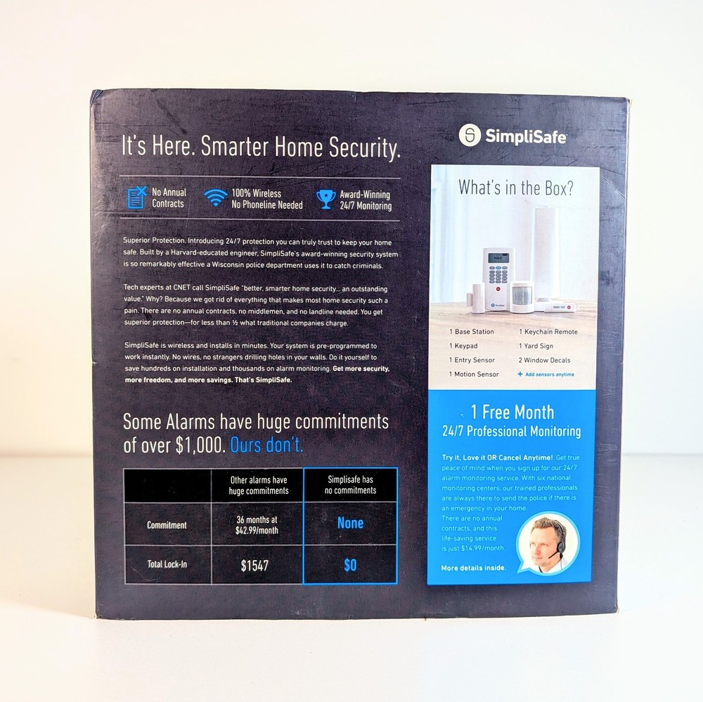 SimpliSafe Home Security System 5 PC Extra Original White New