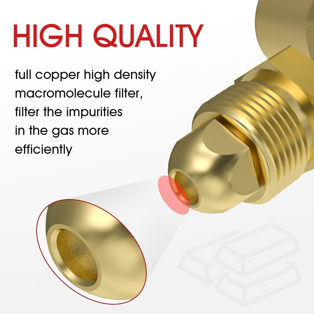 Reliable Copper Gas Regulator with Flow Gauge for Argon & CO2 Welding Needs
