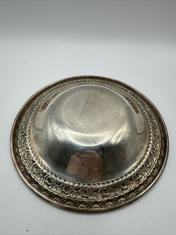 Silver plate six and three-quarter inch bowl