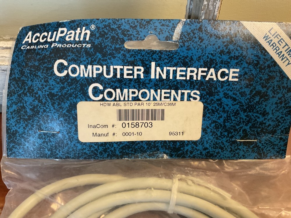 AccuPath Computer Interface Components Cables HDW ABL STD PAR 10' 25m/C36M