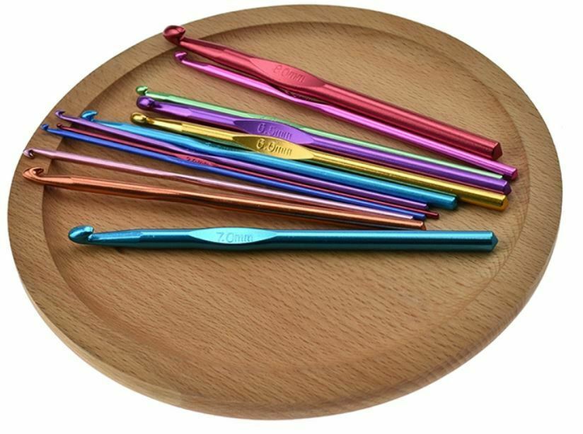 12PCS Aluminum Crochet Hook Set