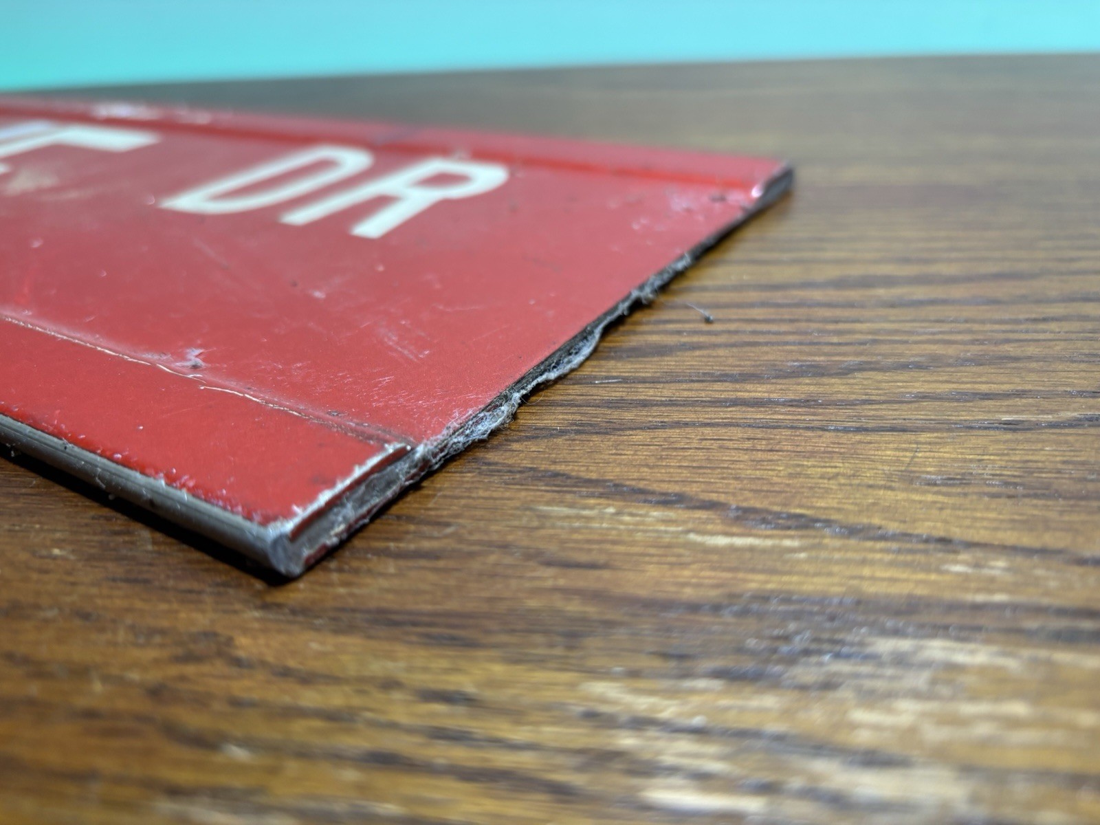 Vintage LOVE DR Retired Red City Town Drive Street Sign Authentic