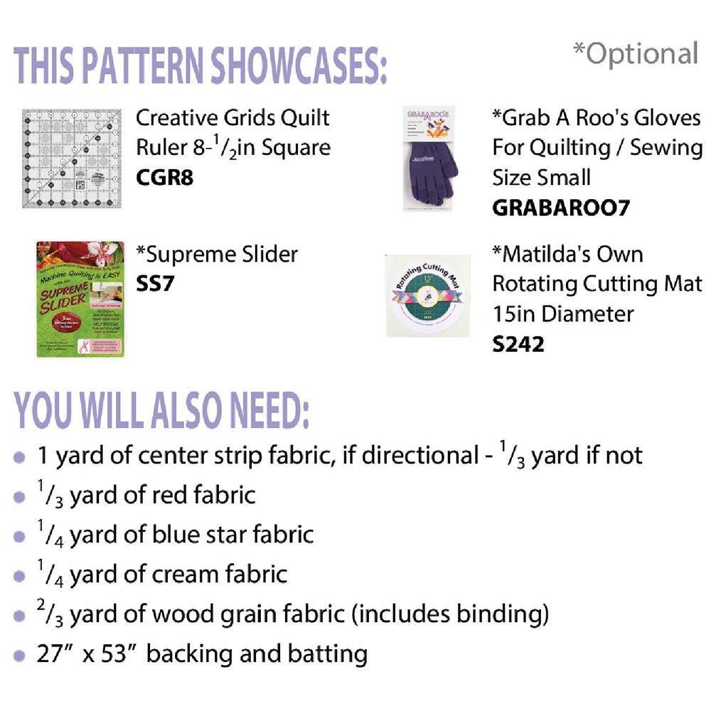 Cut Loose Press, American Honor Table Runner Pattern