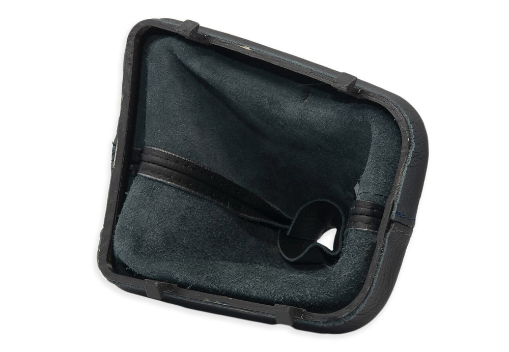 FOR BMW E46 GEAR SHIFT BOOT GAITER LEATHER STITCHING BLACK + FRAME