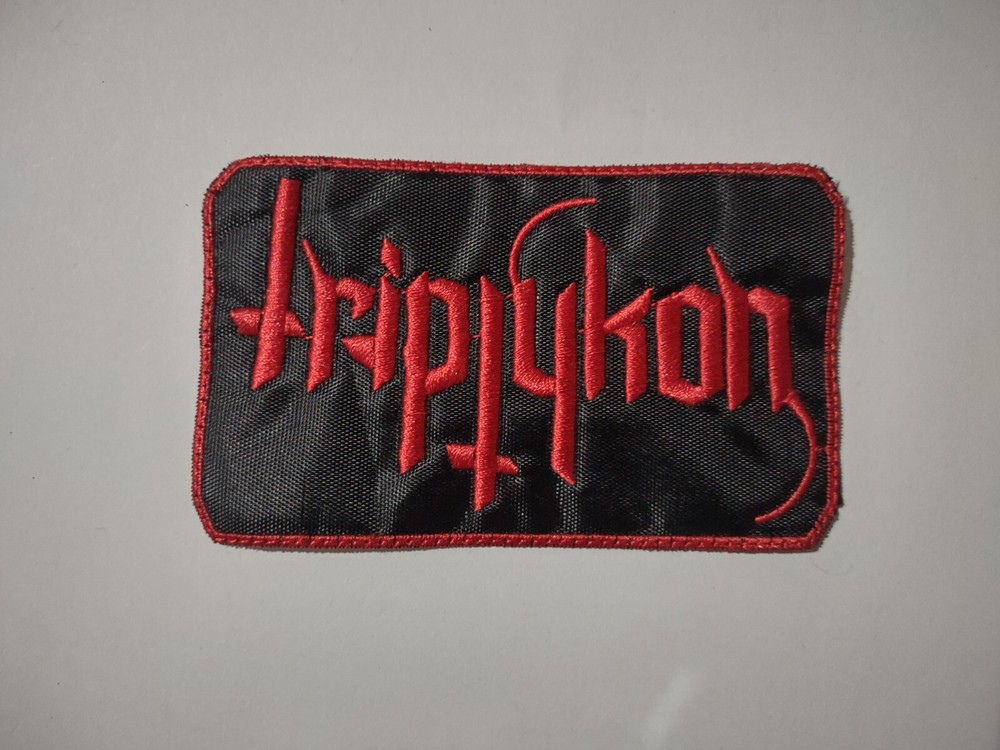TRITYKON,SEW ON RED WITH RED BORDER EMBROIDERED PATCH