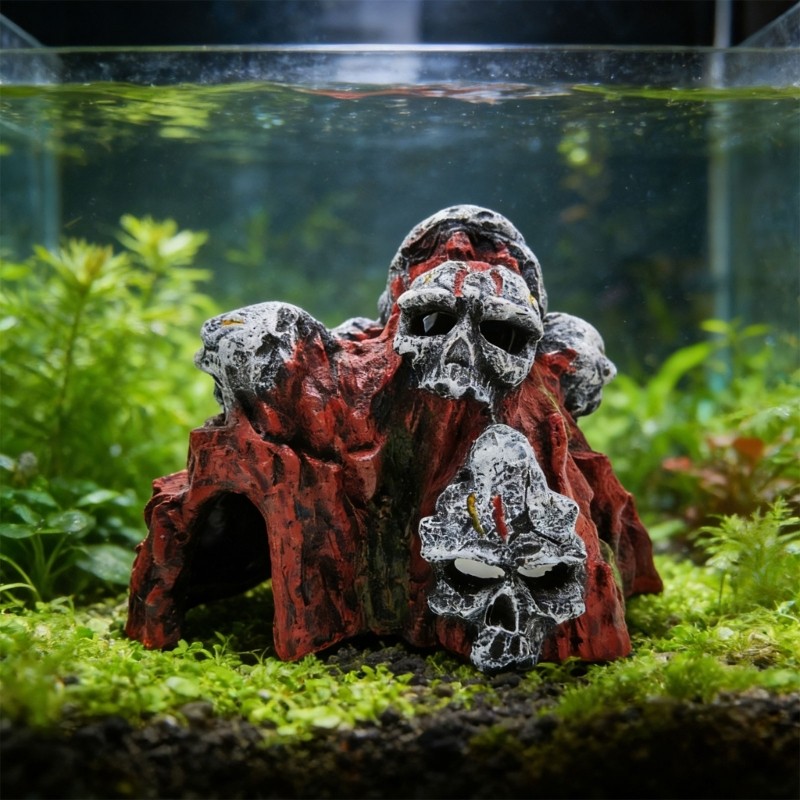 Creative Gothicism Skull Cave Fish Tanks Accessory Aquariums Aesthetic