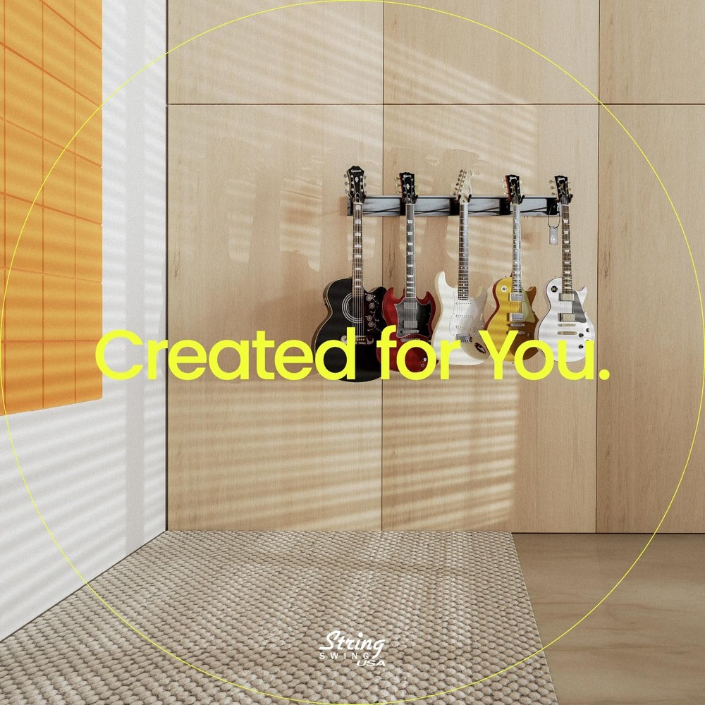 String Swing Guitar Wall Rack, Multiple Guitar Wall Mount, Guitar Organizer...