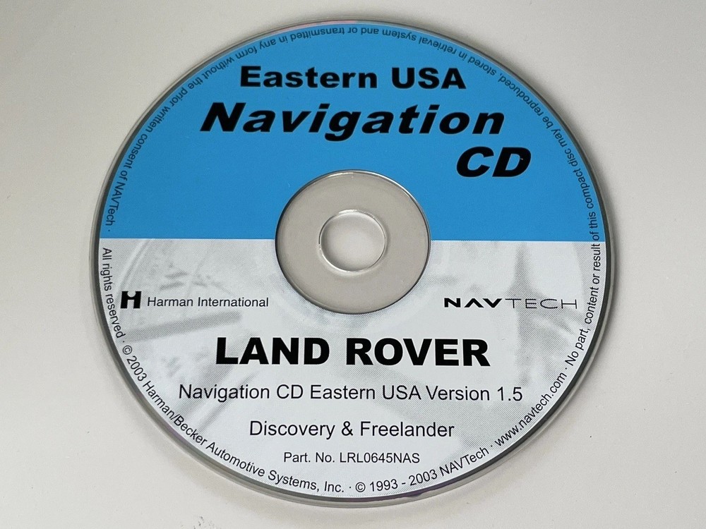 2002 2003 2004 2005 Land Rover Freelander Discovery II Navigation CD EASTERN MAP