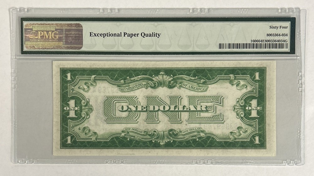 1934 $1 One Dollar Silver Certificate Funnyback Note (PMG 64 EPQ)