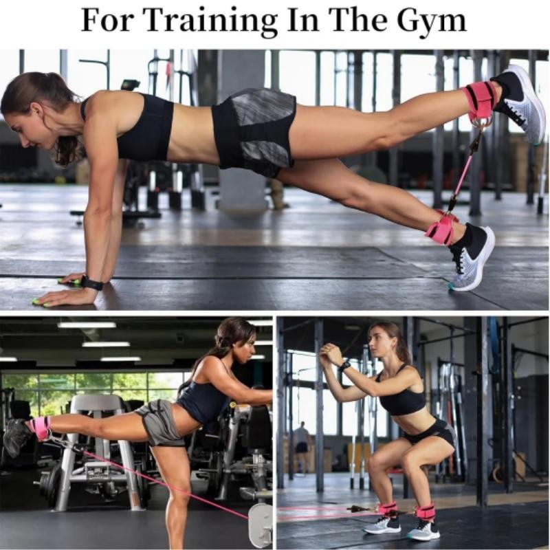 Ankle Strap for Cable Exercise Machines, Work Out Cuff Attachment for Home & Gym
