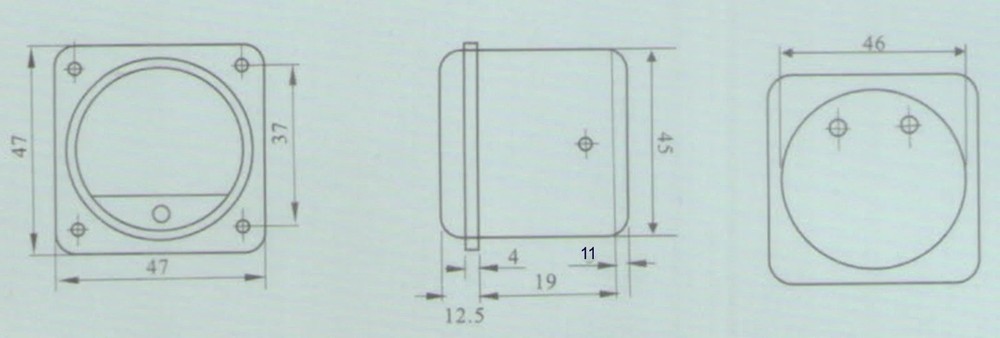 Analog Panel Meter DC 0-2000V VOLTMETER range 0-2000 VDC model SO-45