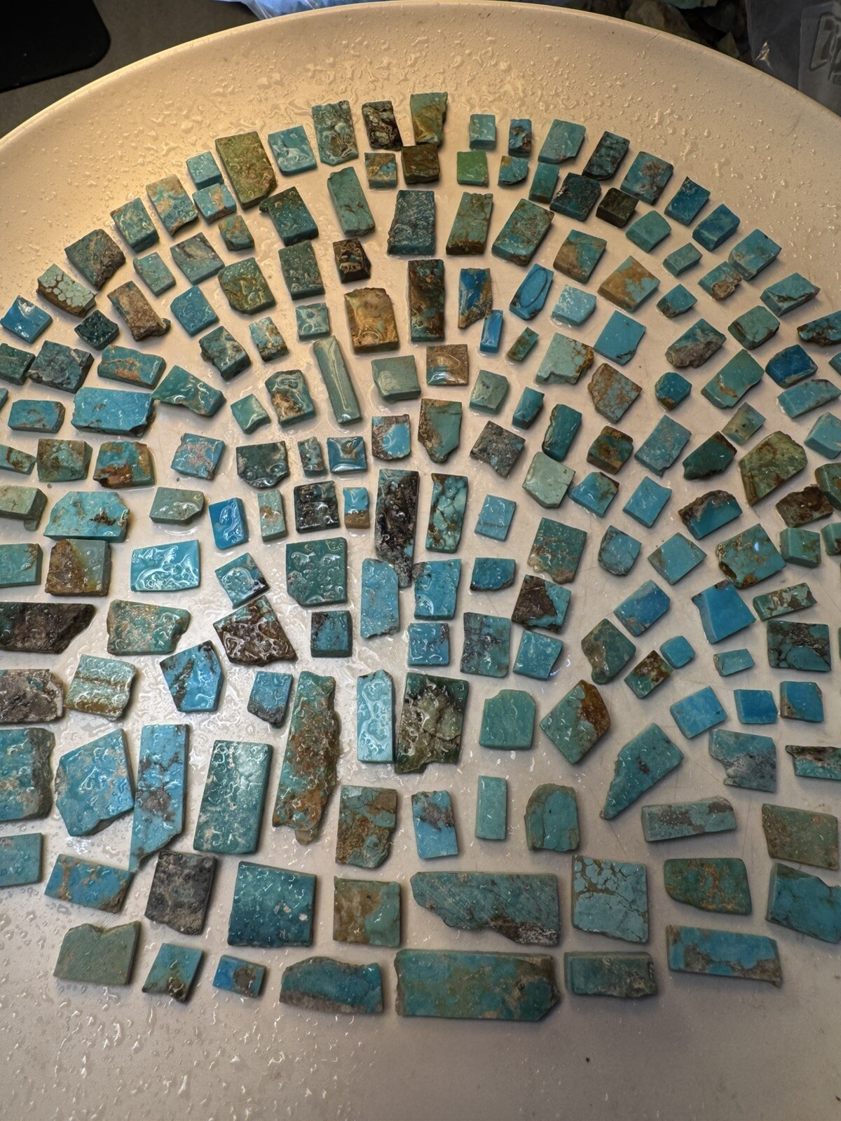 !118g Bell Trading Post Turquoise! SLASHED! Squared Up Corinthian Slabs!