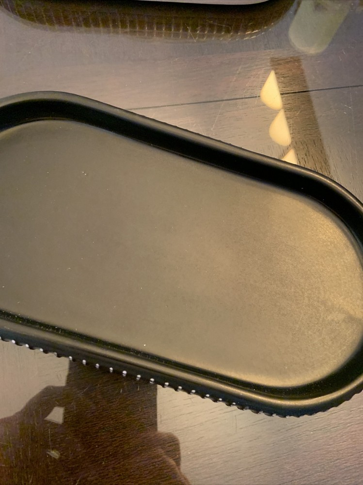 Ugg Ceramic Bathroom Tray Black Ivory Striped